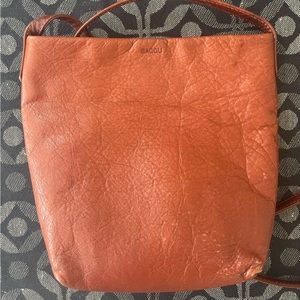 Baggu Brown Leather Crossbody Bag